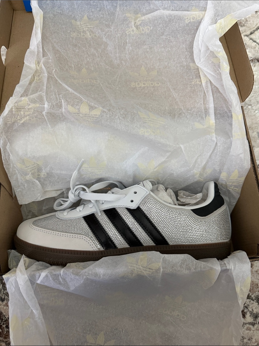 NWT Adidas Samba Sneakers in Crystal